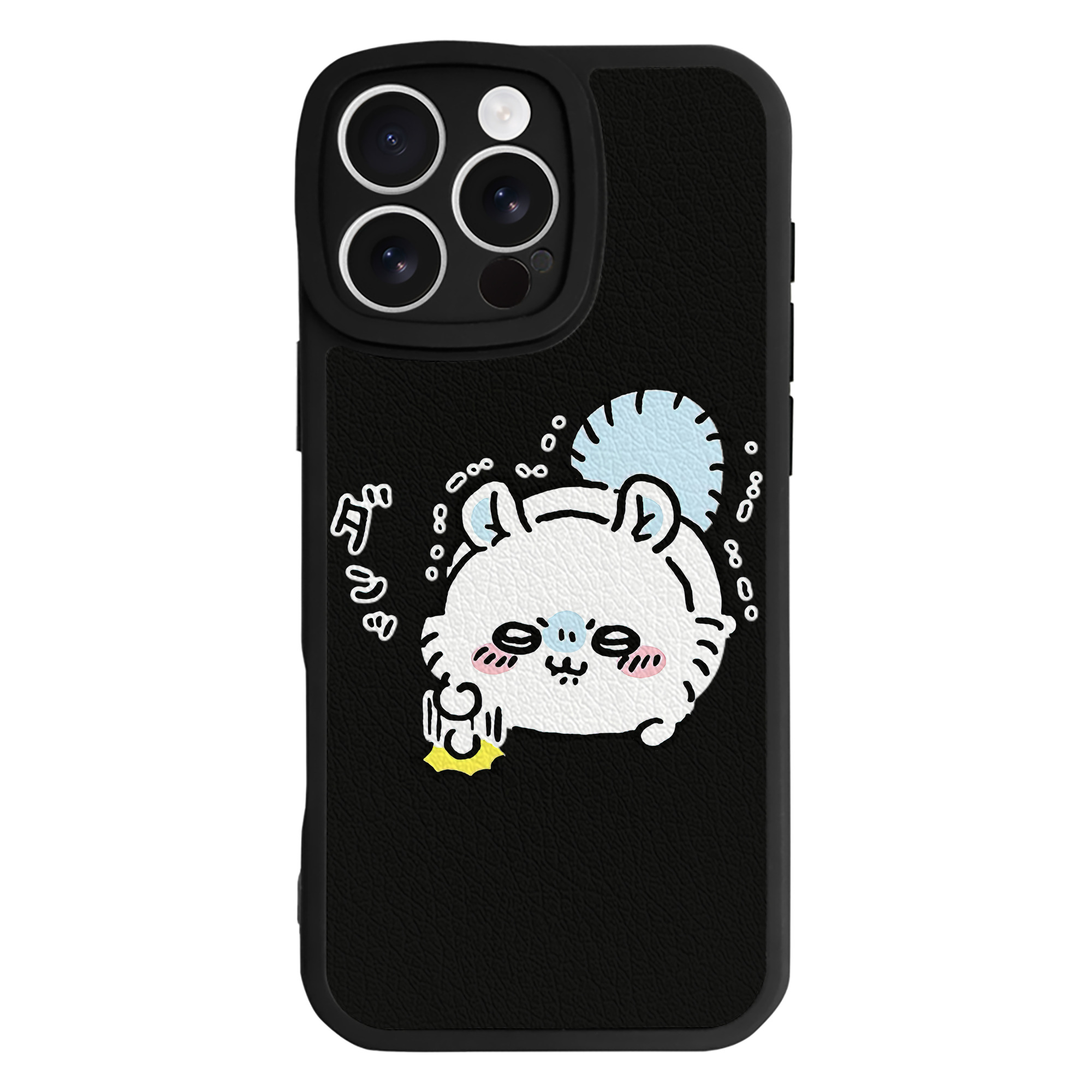 （画像用） ちいかわ モモンガ Chii-kawa Momonga 【iPhone 16シリーズ対応】シリコンスマホケース（レザー調） 材質：シリコン